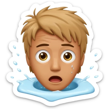 Random guys head sticking out of a toilet sticker