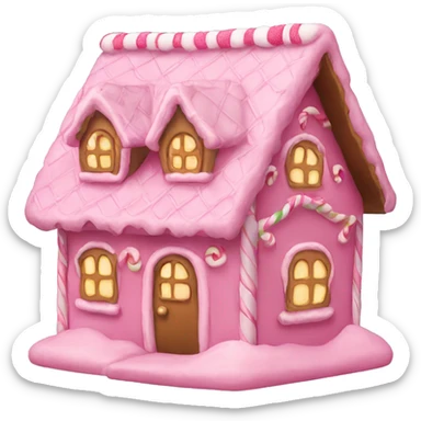 pink gingerbread house  sticker