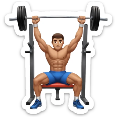 mach mir eine benchpress aus dem gym sticker