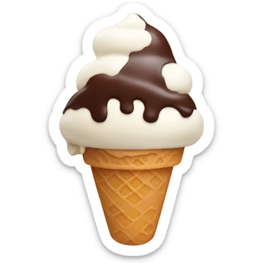 ice cream with chocolate on it sticker