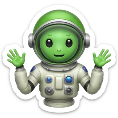 slime alien Astronaut sticker
