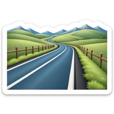 country sky background with road going into the distance sticker