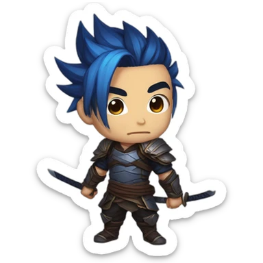yasuo lol com óculos chibi sticker