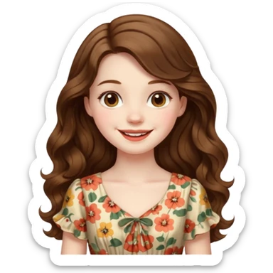 vintage girl sticker