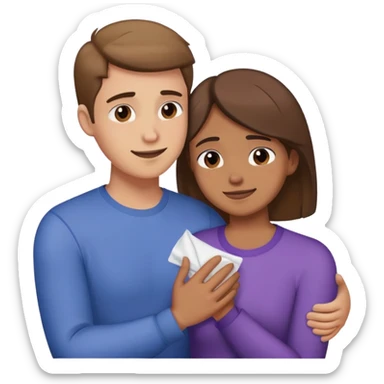 Gay guy cheering up a gay girl who just got dumped sticker