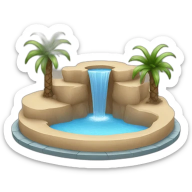 Desert fountain sticker