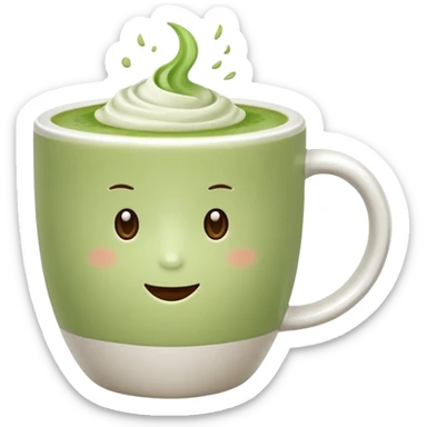 Matcha latte sticker