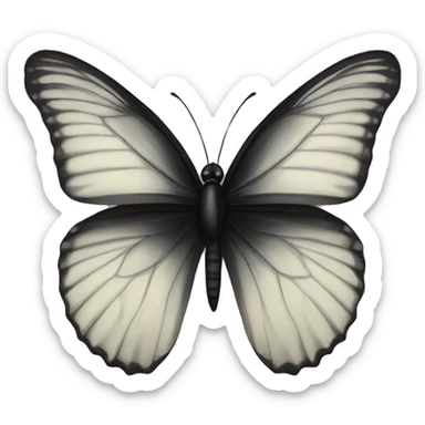black butterfly sticker