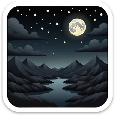 dark and eerie scene, the entire world covered in darkness. The sky is deep black with no stars or light, no moon, no glow just total void and silence. The atmosphere feels ominous and unsettling, as if darkness has swallowed everything. No characters, no visible light sources sticker