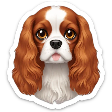 cavalier king charles spaniel freckled face sticker