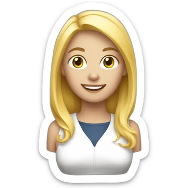Blond hair Delivery girl  sticker