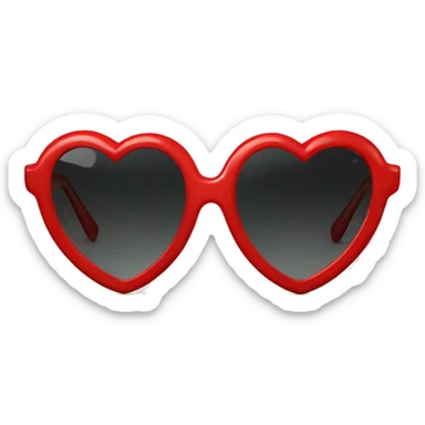 vintage red heart sunglasses sticker