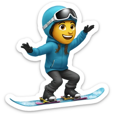 13 year old snow boarding  sticker