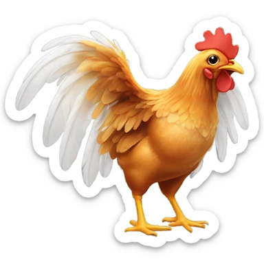 Chicken wings with wings  sticker