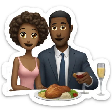 dinner date sticker