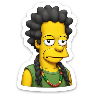 Simpson Rasta sticker