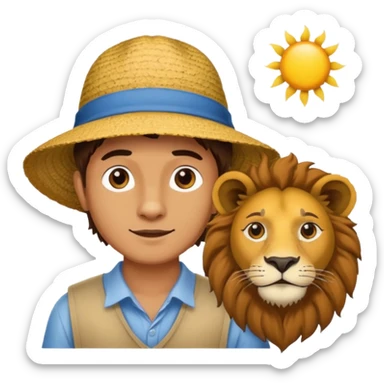 A man wanting to buy a lion. sticker