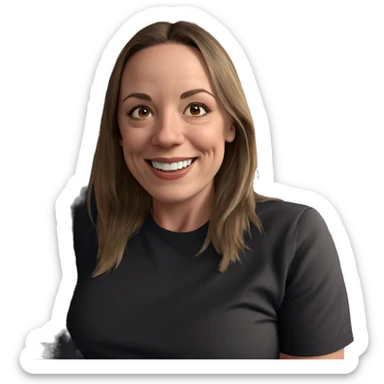 smiling girl on couch sticker