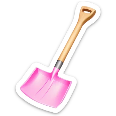 Pink garden shovel sticker