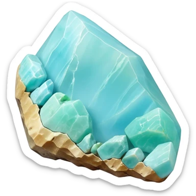 peruvian opal gemstone raw crystal detailed sticker