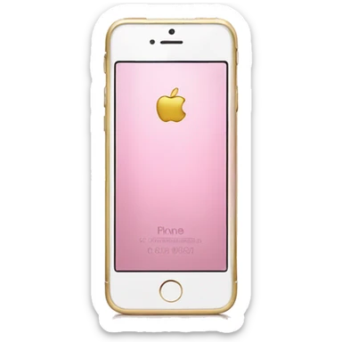 pink and gold iphone sticker