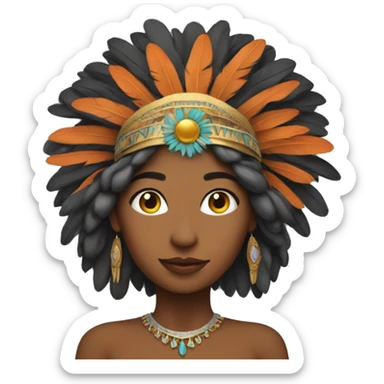 woman with Bigouden headdress  sticker