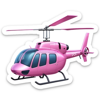 Pink helicopter sticker