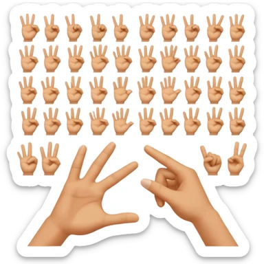 25 in sign language sticker