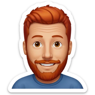 Adam Sandler red beard sticker