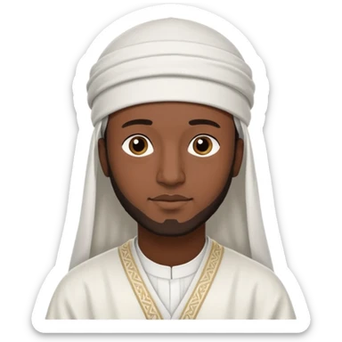 black Muslim men sticker