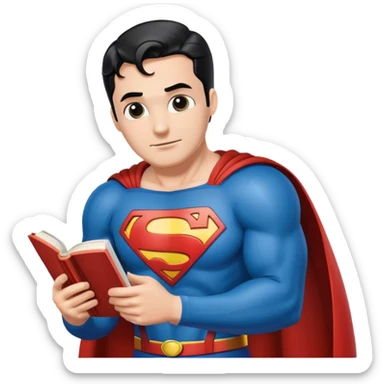 A book with Superman comics sticker