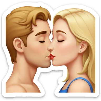 couple kissing  sticker