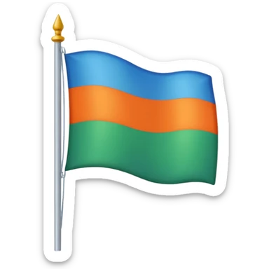 Emoji de drapeau avec les couleurs suivante : 🟦🟧🟩⚪️ plus clair le vert et oublie pas le blanc  sticker