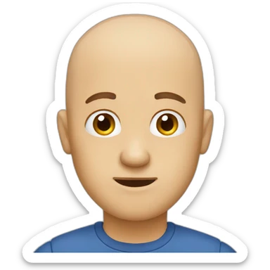 Baldness sticker