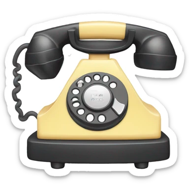 swiss cheese rotary phone sticker