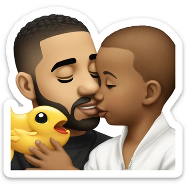 Drake kissing a baby sticker