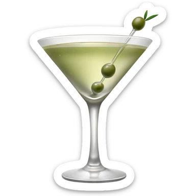 aestetic dirty martini glass sticker