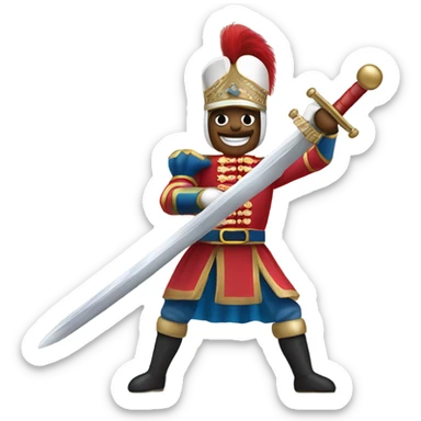 Nutcracker fighting with a sword sticker