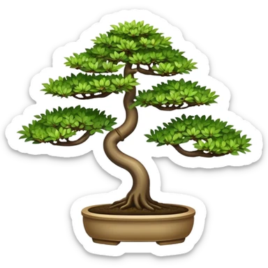 bonsai with cilindric leaves sticker
