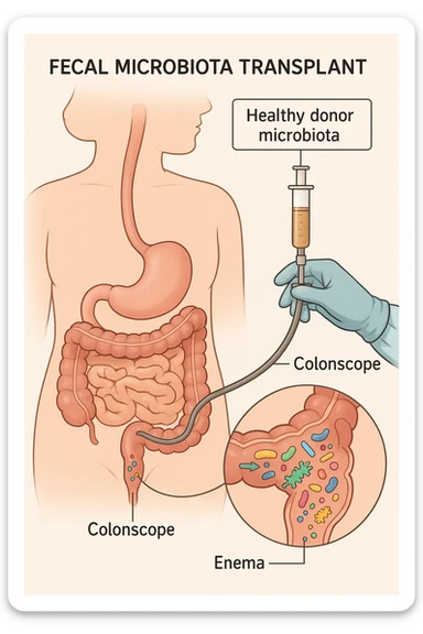 trapianto della flora microbica intestinale, operazione sticker