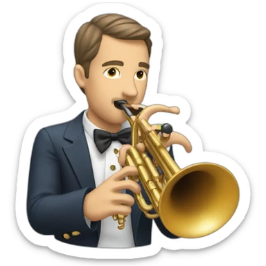 Chat qui joue de la trompette sticker