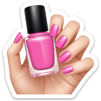 Pink nail polish sticker