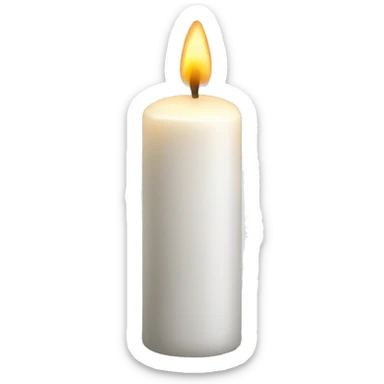 white-candle sticker