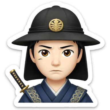 samurai only hat sticker