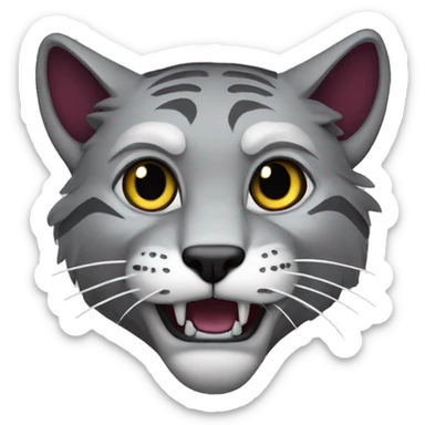 Garnet and grey wildcat school mascot sticker
