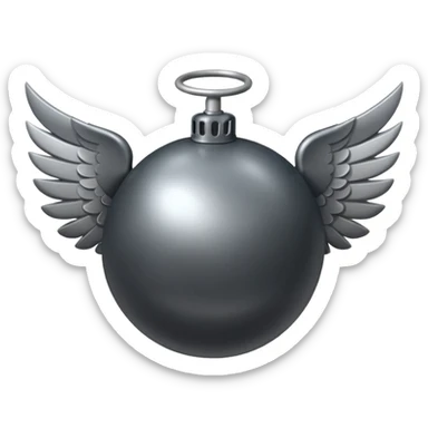 Bomb with wings sticker