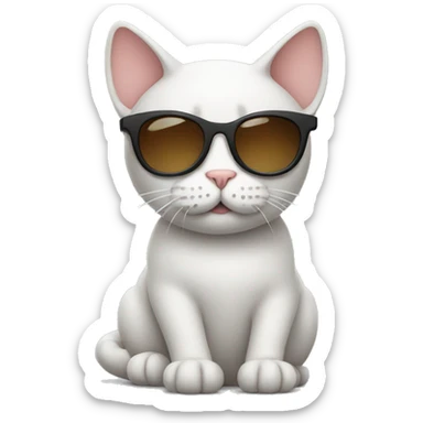 Cat with sunglasses sticker