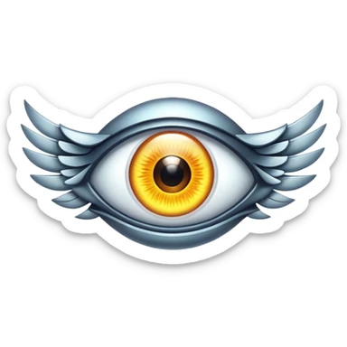 eye with six wings sticker