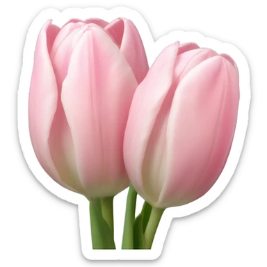 Pale Pink tulips  sticker