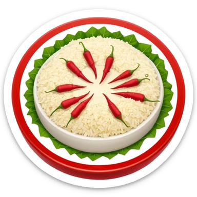 red and circle horseradish sticker